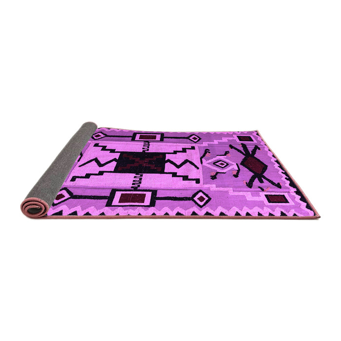 Sideview of Abstract Purple Modern Rug, abs4991pur