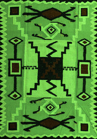 Abstract Green Modern Rug, abs4991grn