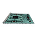 Sideview of Machine Washable Abstract Light Blue Modern Rug, wshabs4991lblu