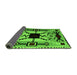 Sideview of Abstract Green Modern Rug, abs4991grn