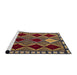 Sideview of Machine Washable Abstract Vermilion Red Rug, wshabs4992