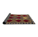 Sideview of Abstract Red Modern Rug, abs4992