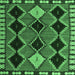 Square Abstract Emerald Green Modern Rug, abs4992emgrn