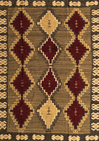 Abstract Brown Modern Rug, abs4992brn