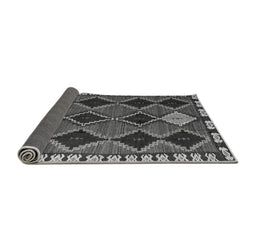 Sideview of Abstract Gray Modern Rug, abs4992gry