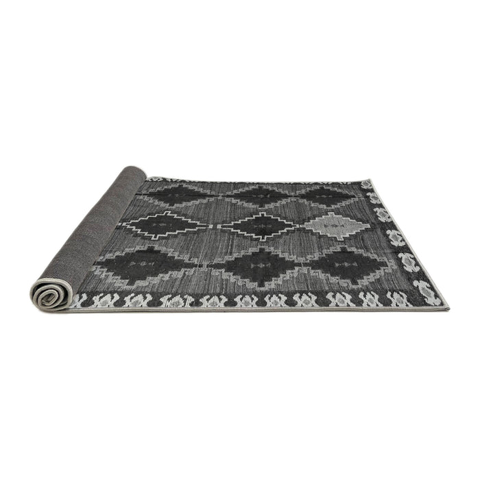 Sideview of Abstract Gray Modern Rug, abs4992gry
