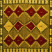 Square Abstract Yellow Modern Rug, abs4992yw