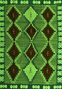 Abstract Green Modern Rug, abs4992grn