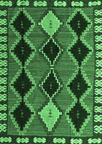 Abstract Emerald Green Modern Rug, abs4992emgrn