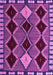 Machine Washable Abstract Purple Modern Area Rugs, wshabs4992pur