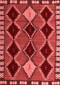 Abstract Red Modern Rug, abs4992red