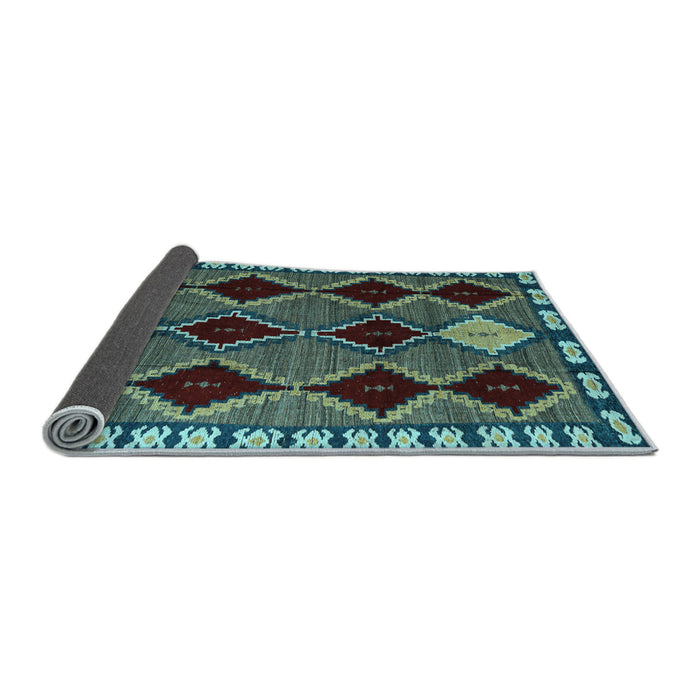 Sideview of Abstract Light Blue Modern Rug, abs4992lblu