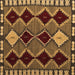 Square Abstract Brown Modern Rug, abs4992brn