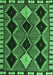 Machine Washable Abstract Emerald Green Modern Area Rugs, wshabs4992emgrn