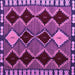 Square Machine Washable Abstract Purple Modern Area Rugs, wshabs4992pur