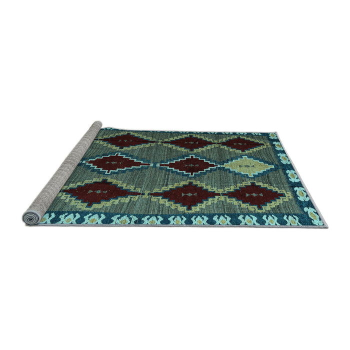 Sideview of Machine Washable Abstract Light Blue Modern Rug, wshabs4992lblu