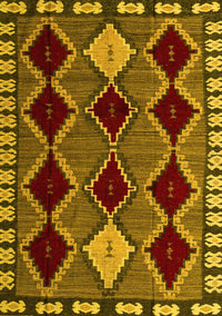 Abstract Yellow Modern Rug, abs4992yw