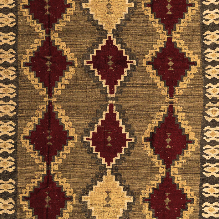 Machine Washable Abstract Brown Modern Rug, wshabs4992brn