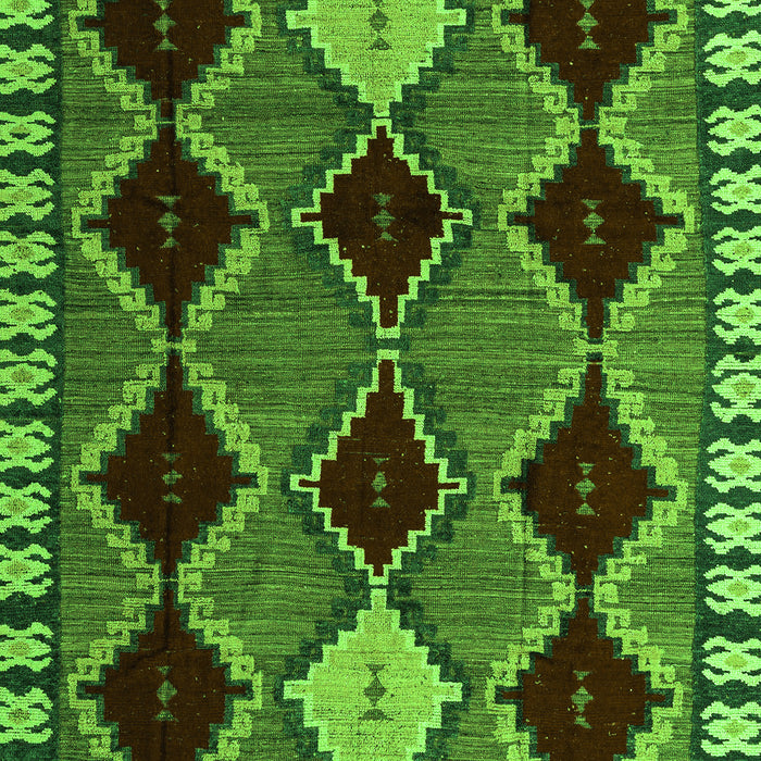 Machine Washable Abstract Green Modern Area Rugs, wshabs4992grn