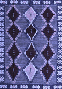 Abstract Blue Modern Rug, abs4992blu