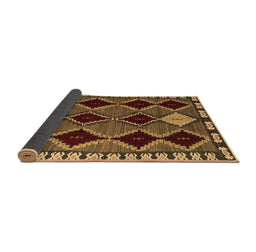 Sideview of Abstract Brown Modern Rug, abs4992brn
