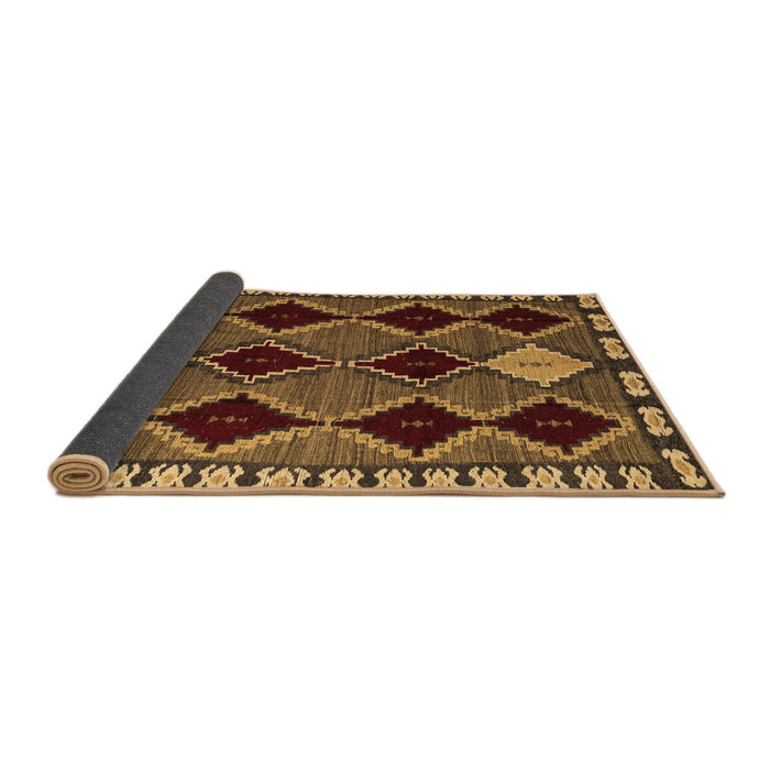 Sideview of Abstract Brown Modern Rug, abs4992brn