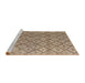 Sideview of Machine Washable Abstract Brown Sugar Brown Rug, wshabs4993