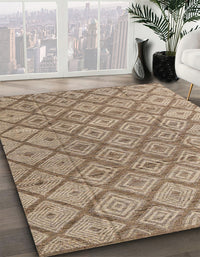 Abstract Brown Modern Rug, abs4993