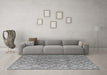 Machine Washable Abstract Gray Modern Rug in a Living Room,, wshabs4993gry