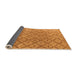 Sideview of Abstract Orange Modern Rug, abs4993org