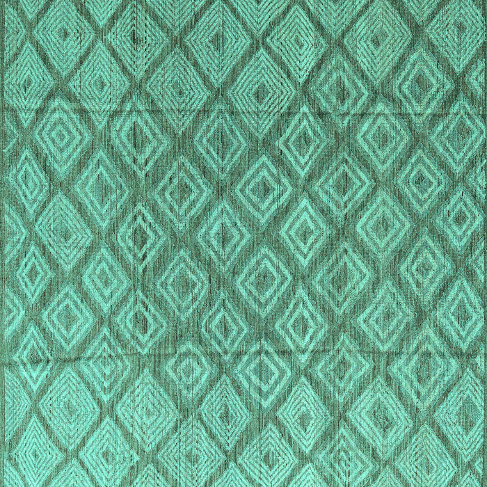 Square Abstract Turquoise Modern Rug, abs4993turq