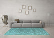 Machine Washable Abstract Light Blue Modern Rug in a Living Room, wshabs4993lblu