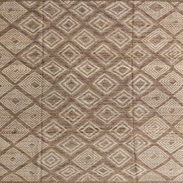 Square Abstract Brown Modern Rug, abs4993
