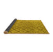 Sideview of Abstract Yellow Modern Rug, abs4993yw