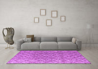 Machine Washable Abstract Purple Modern Rug, wshabs4993pur