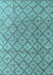 Machine Washable Abstract Light Blue Modern Rug, wshabs4993lblu