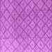 Square Machine Washable Abstract Purple Modern Area Rugs, wshabs4993pur