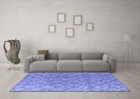 Machine Washable Abstract Blue Modern Rug, wshabs4993blu