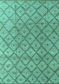 Abstract Turquoise Modern Rug, abs4993turq