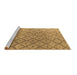 Sideview of Machine Washable Abstract Brown Modern Rug, wshabs4993brn