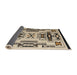 Sideview of Abstract Coffee Brown Modern Rug, abs4994