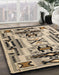 Machine Washable Abstract Coffee Brown Rug in a Family Room, wshabs4994