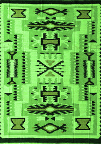 Abstract Green Modern Rug, abs4994grn