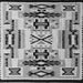 Square Abstract Gray Modern Rug, abs4994gry