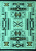 Abstract Turquoise Modern Rug, abs4994turq