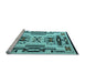 Sideview of Machine Washable Abstract Light Blue Modern Rug, wshabs4994lblu