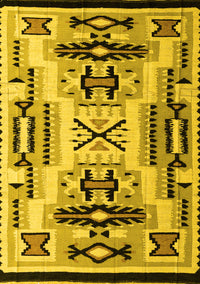 Abstract Yellow Modern Rug, abs4994yw