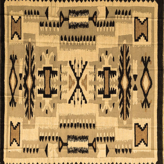 Square Abstract Brown Modern Rug, abs4994brn