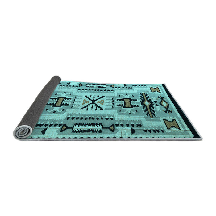 Sideview of Abstract Light Blue Modern Rug, abs4994lblu