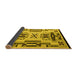 Sideview of Abstract Yellow Modern Rug, abs4994yw